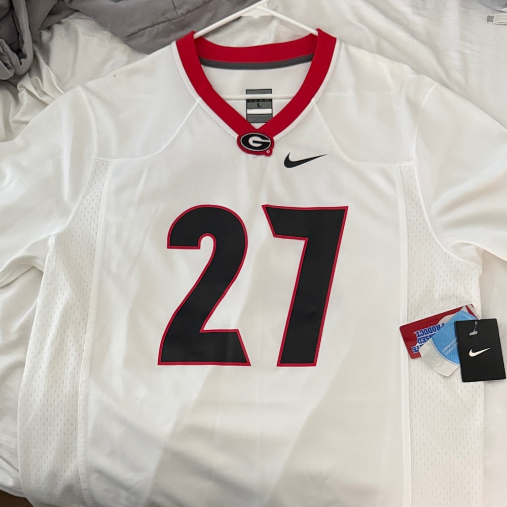 Nike White Jersey with Red and Black Accents
